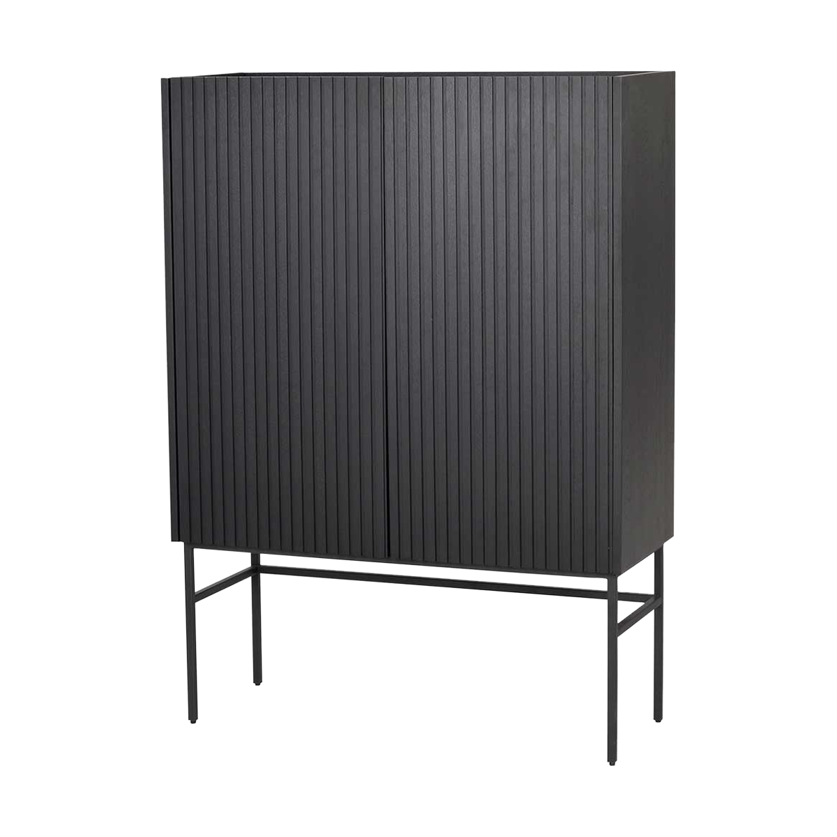 Rowico Home Halifax Houten Opbergkast met Metalen Poten - Zwart