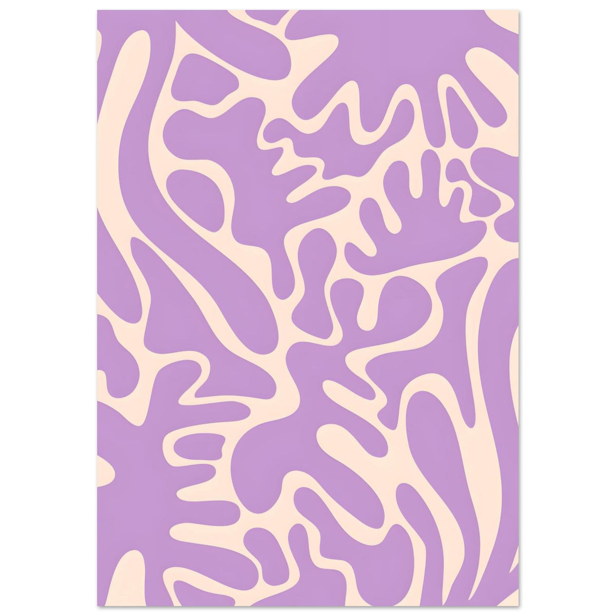 Artfulprints Poster Matisse – Purple flora  - A4 21x29.7 cm - Paars