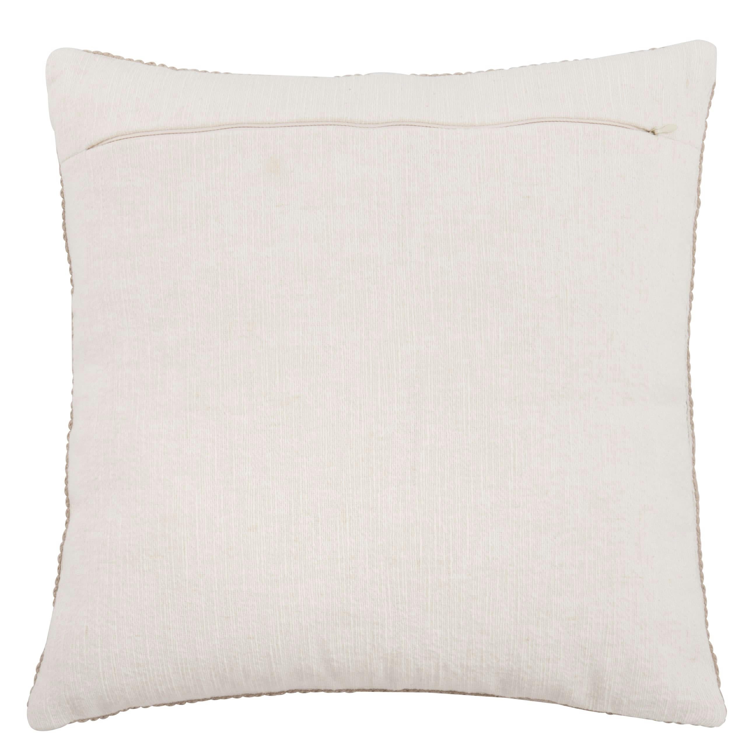 INAC - Housse de coussin blanc et beige 40x40