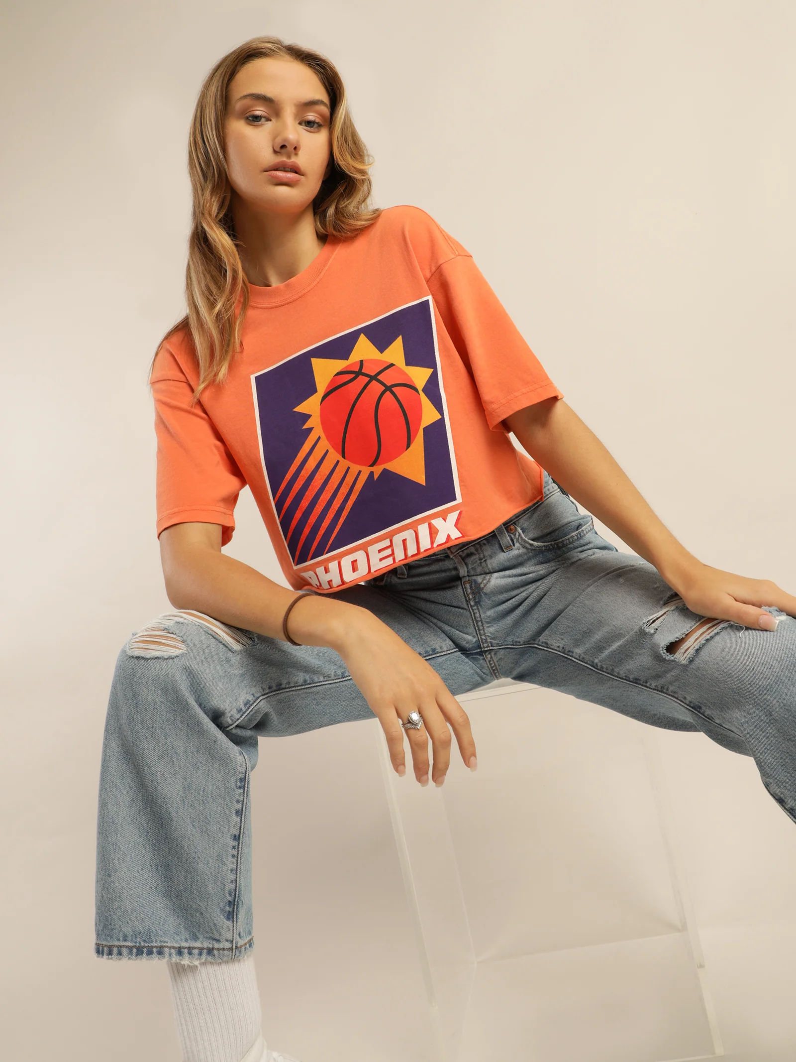 Phoenix Suns Vintage Crop T-Shirt