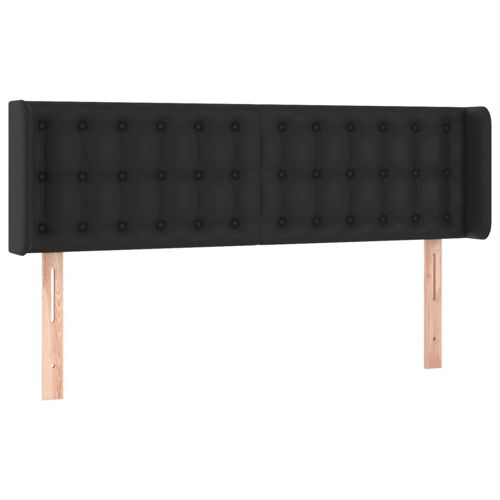 Wezgłowie Czarny 147 x 16 x 78/88 cm Sztuczna skóra vidaXL