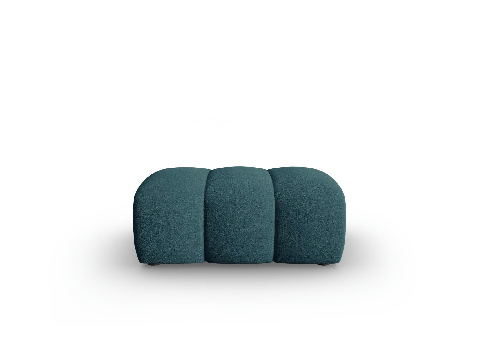 LUPINE - Pouf 1 place en tissu chenille turquoise