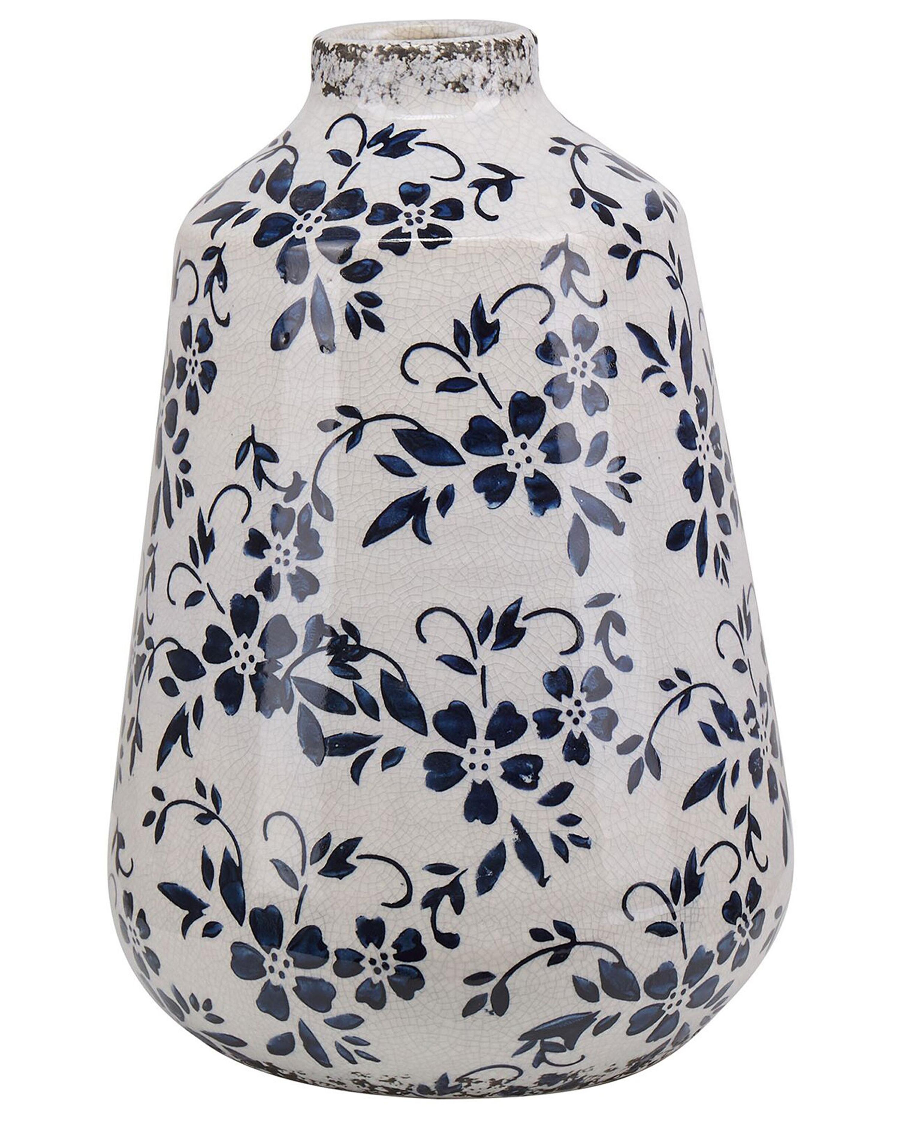Flower Vase MARONEIA Stoneware 20 cm White