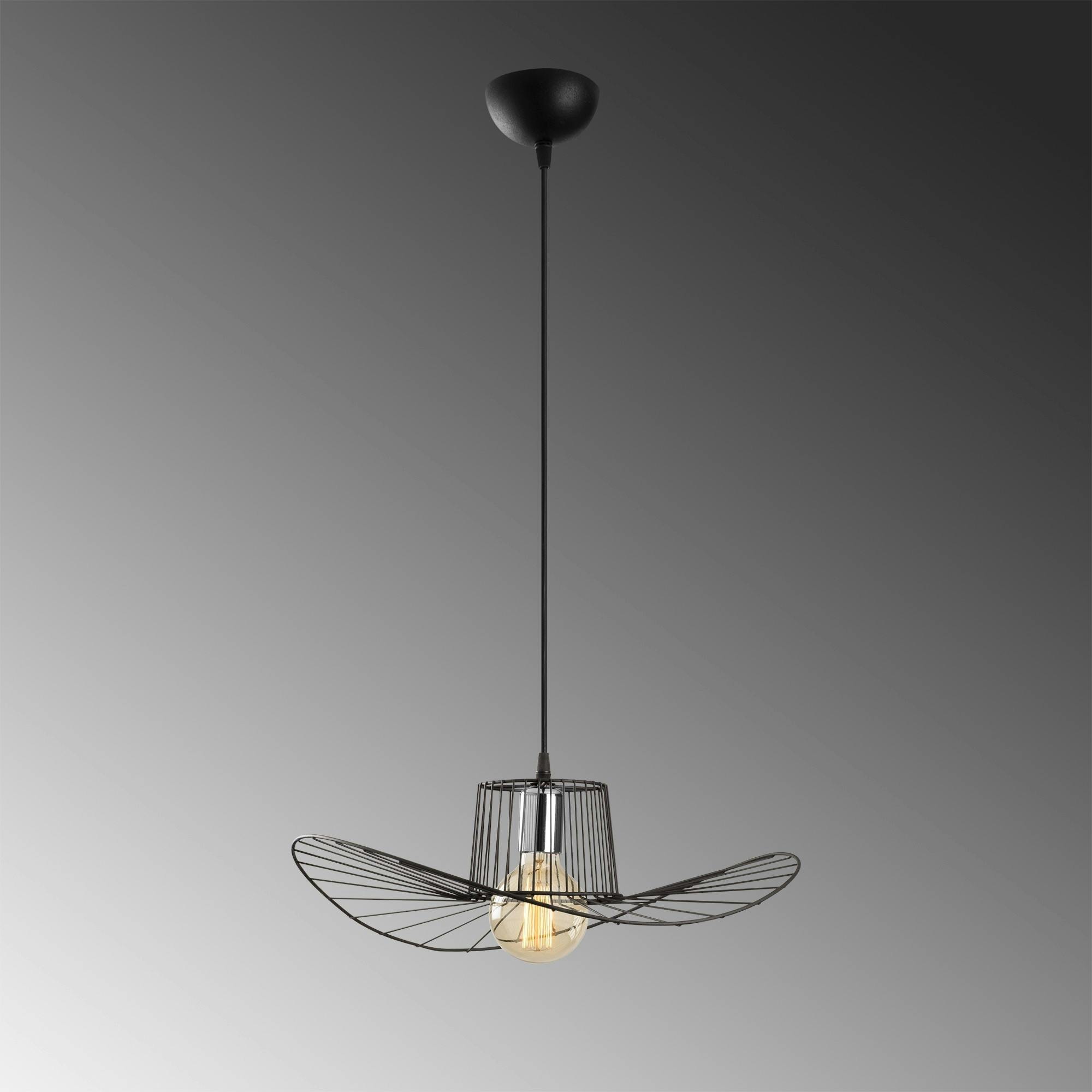 Suspension design noire métal filaire forme ondulée SINOP