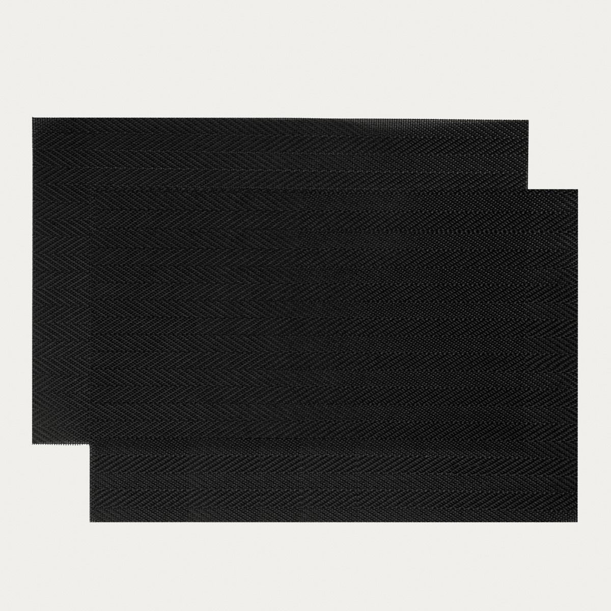 Maty stołowe CLASIC czarne, zestaw 2szt. 30x45 cm