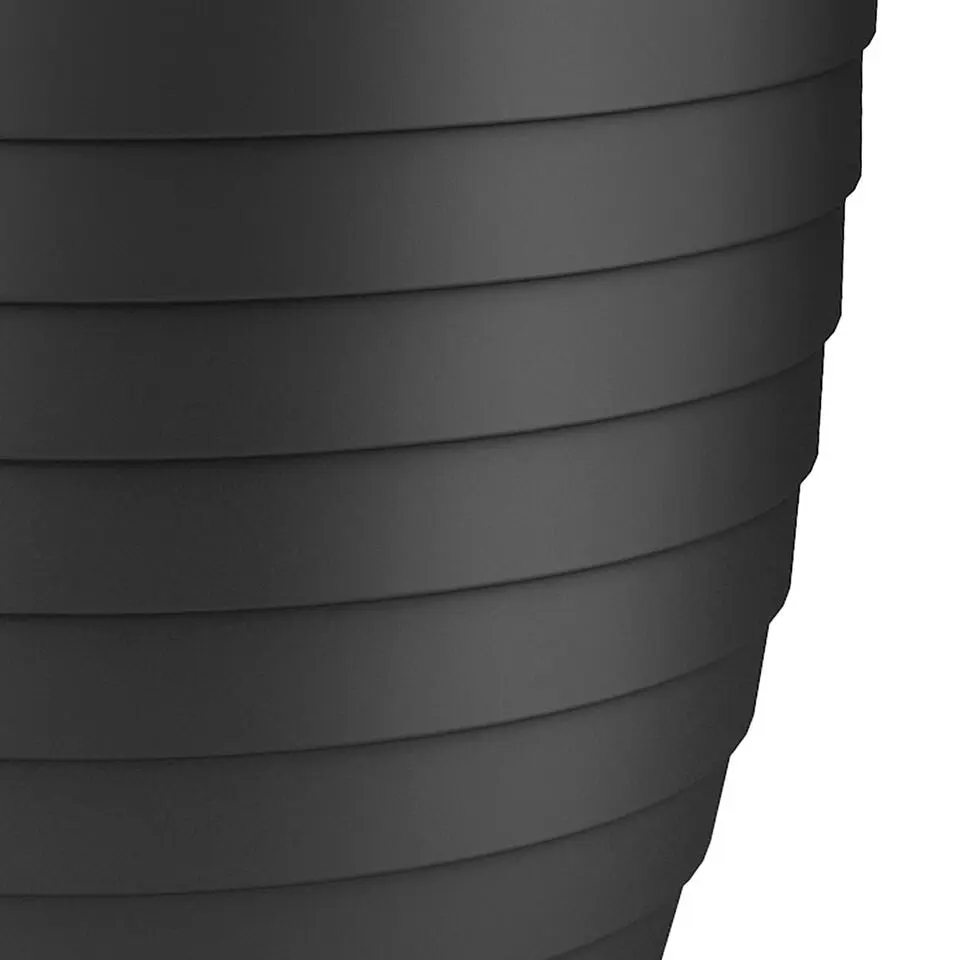 Juypal Hogar Plantenpot - zwart - kunststof - D30xH26,8 cm