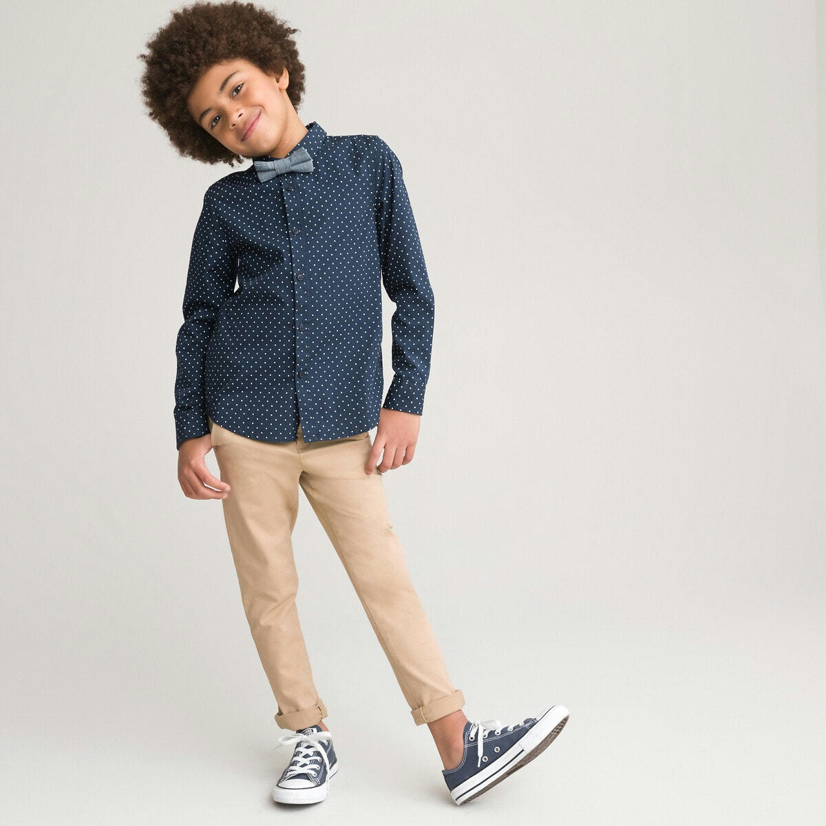 Chemise imprimée, noeud papillon amovible