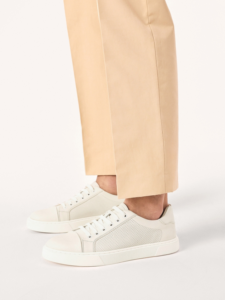 Comfortable men's sneakers with perforated upper