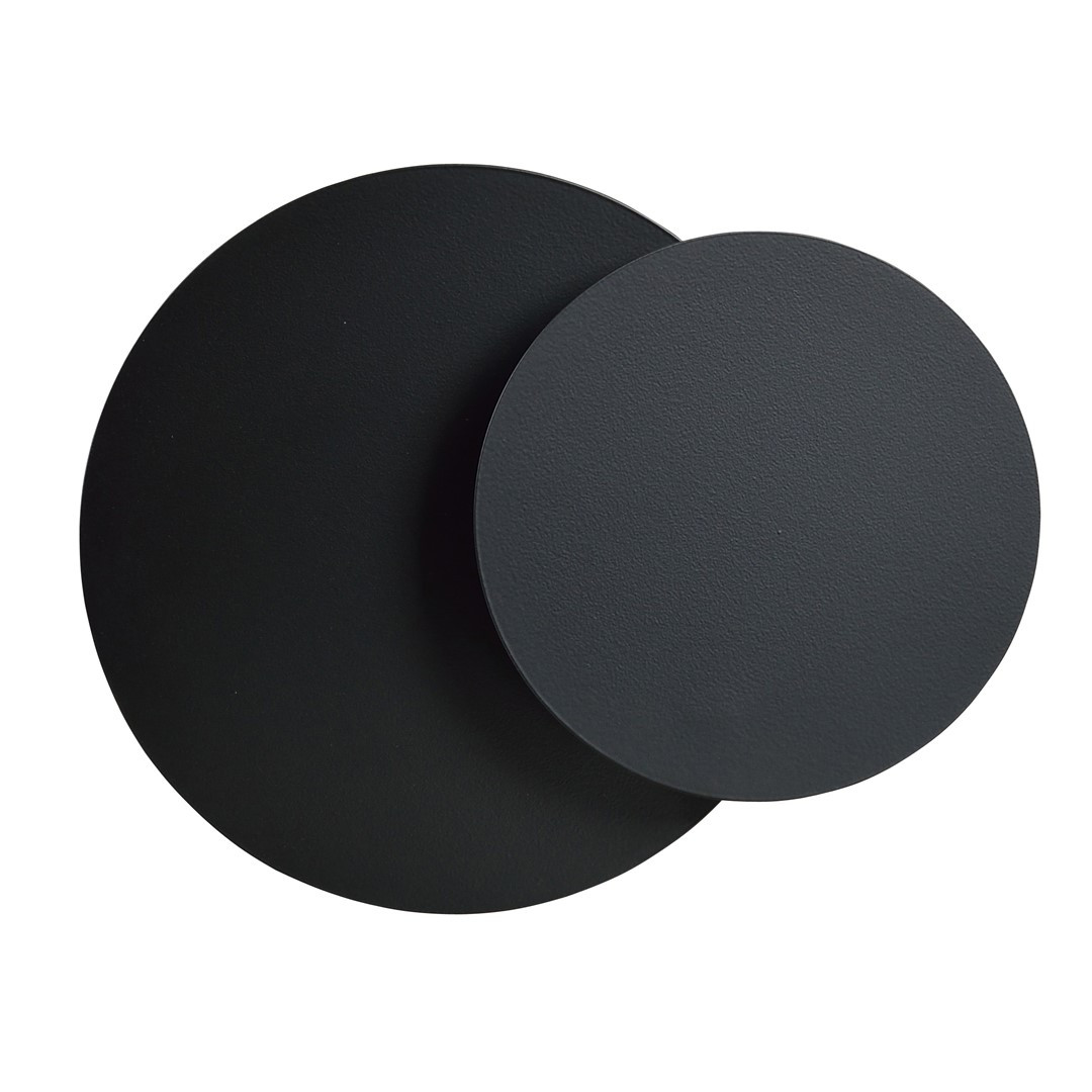 Kinkiet Circle 1C Black Dyskretne Miękkie Światło