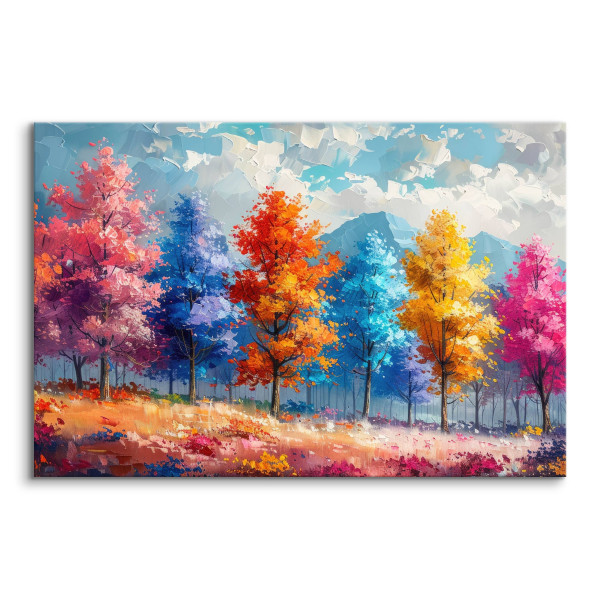 Obraz Abstrakcyjny Kolorowy Las 30x20cm