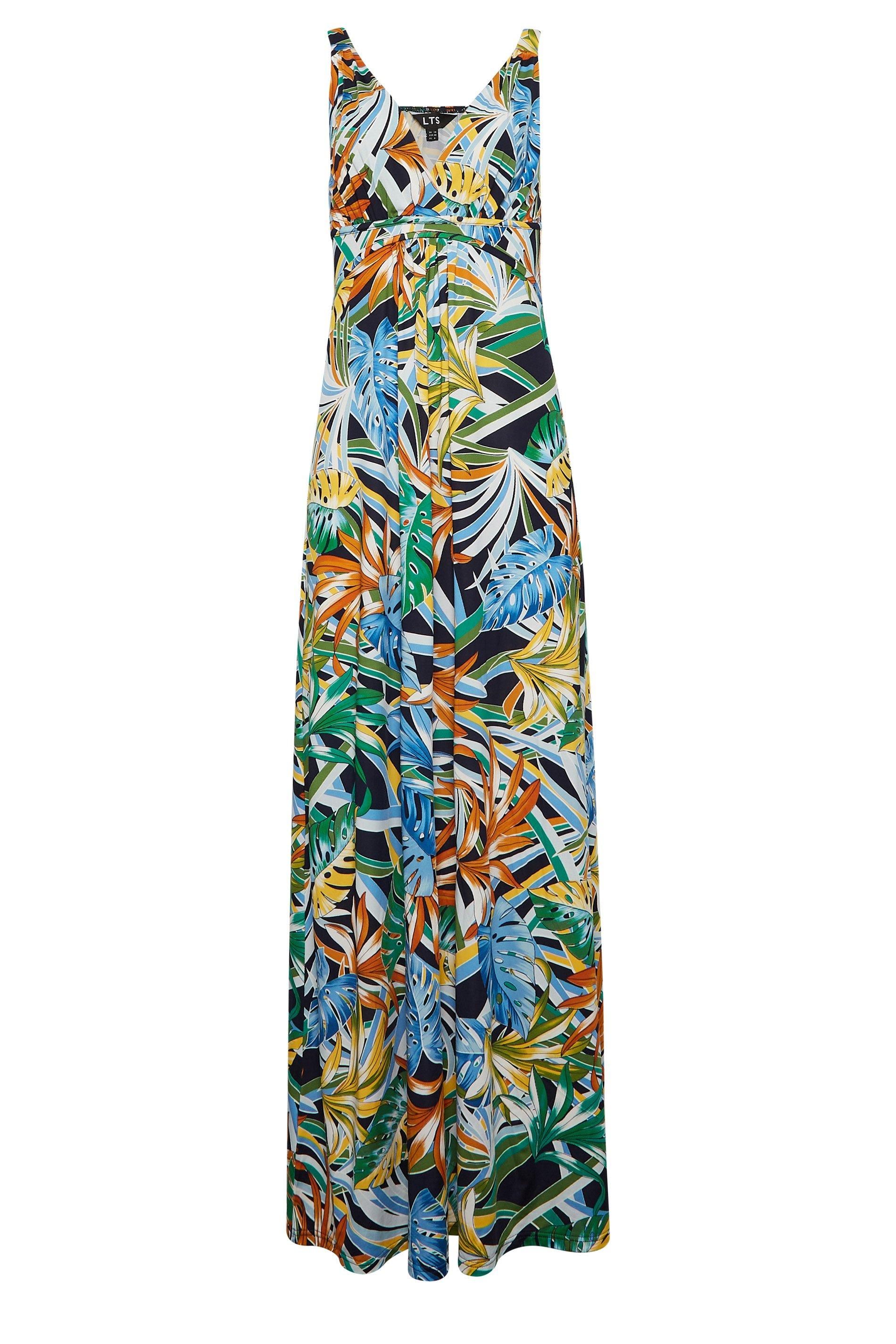 Long Tall Sally Tall Palm Leaf Print Maxi Dress