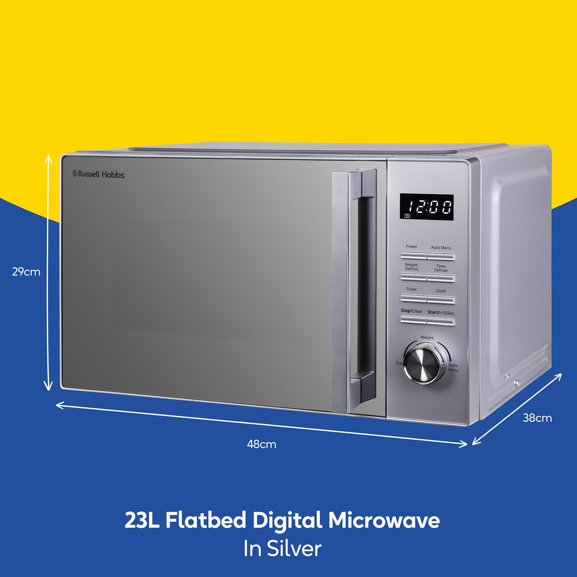 Russell Hobbs Flatbed Digital Microwave 23L RHFM2365