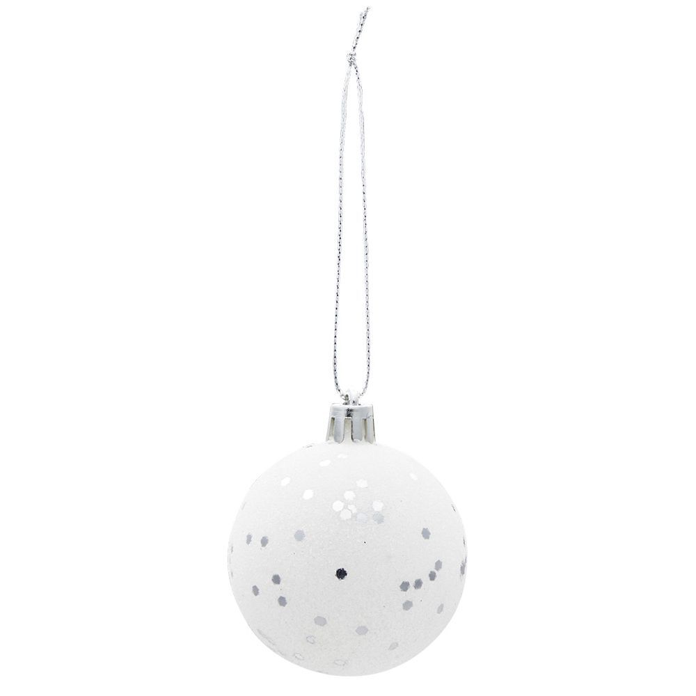 Boule de No&euml;l à paillettes Ø6 cm