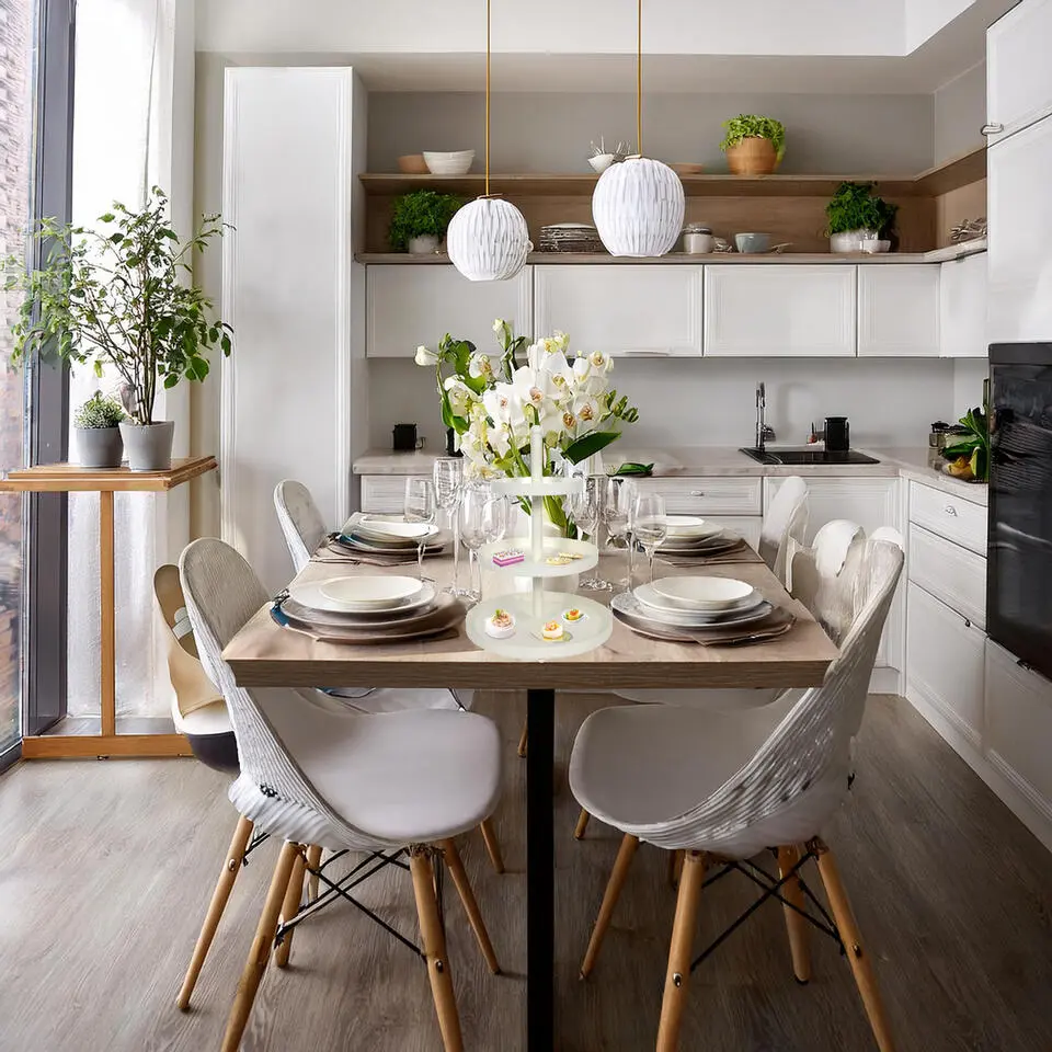 Etagere - wit - metaal - 3-laags - 25 x 35 cm - hapjes/high tea