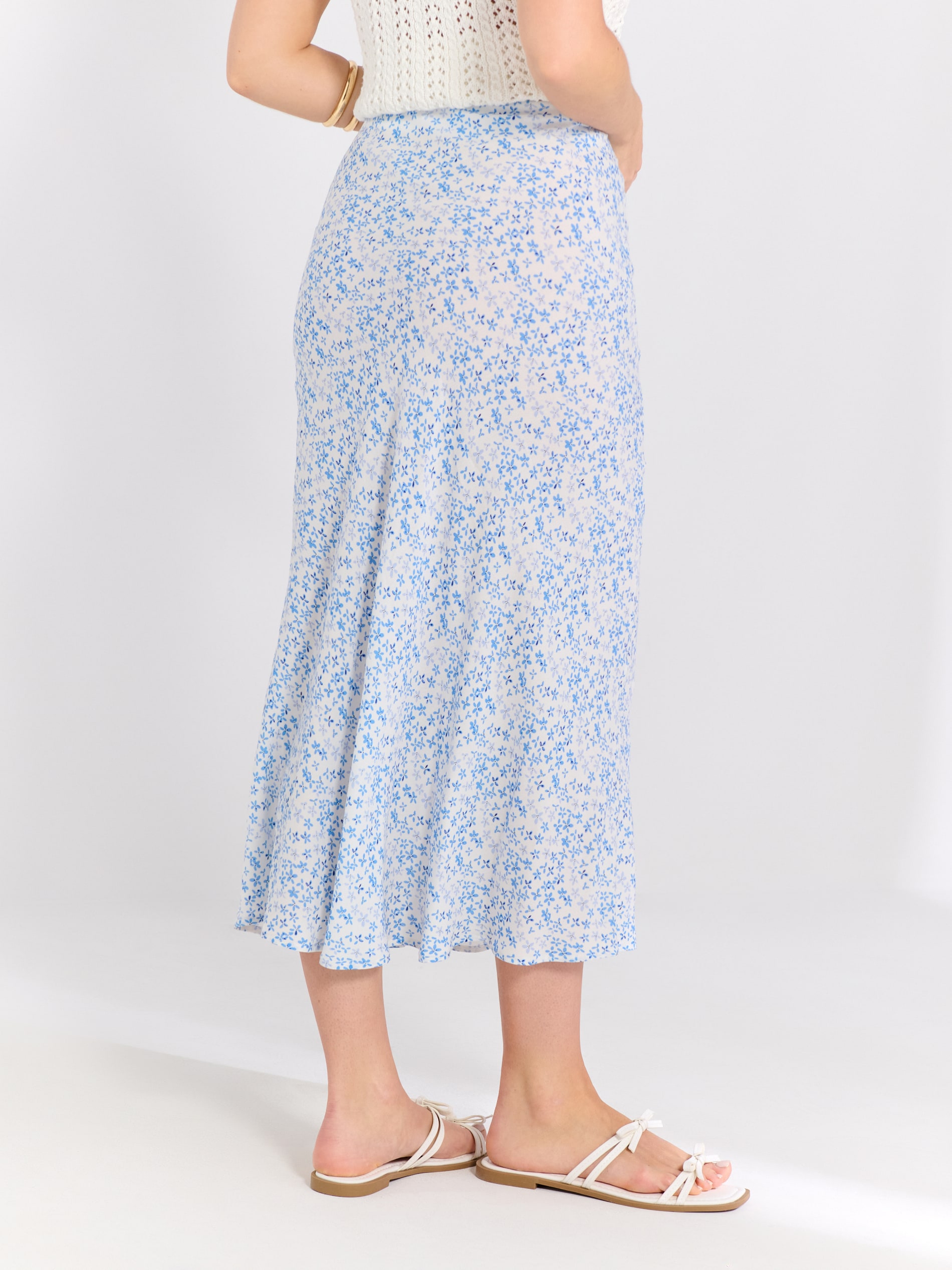 Wiskozowa spódnica maxi w kwiaty