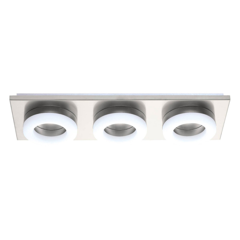 Plafonnier LED Palena nickel mat 3 x 3,8 W EGLO