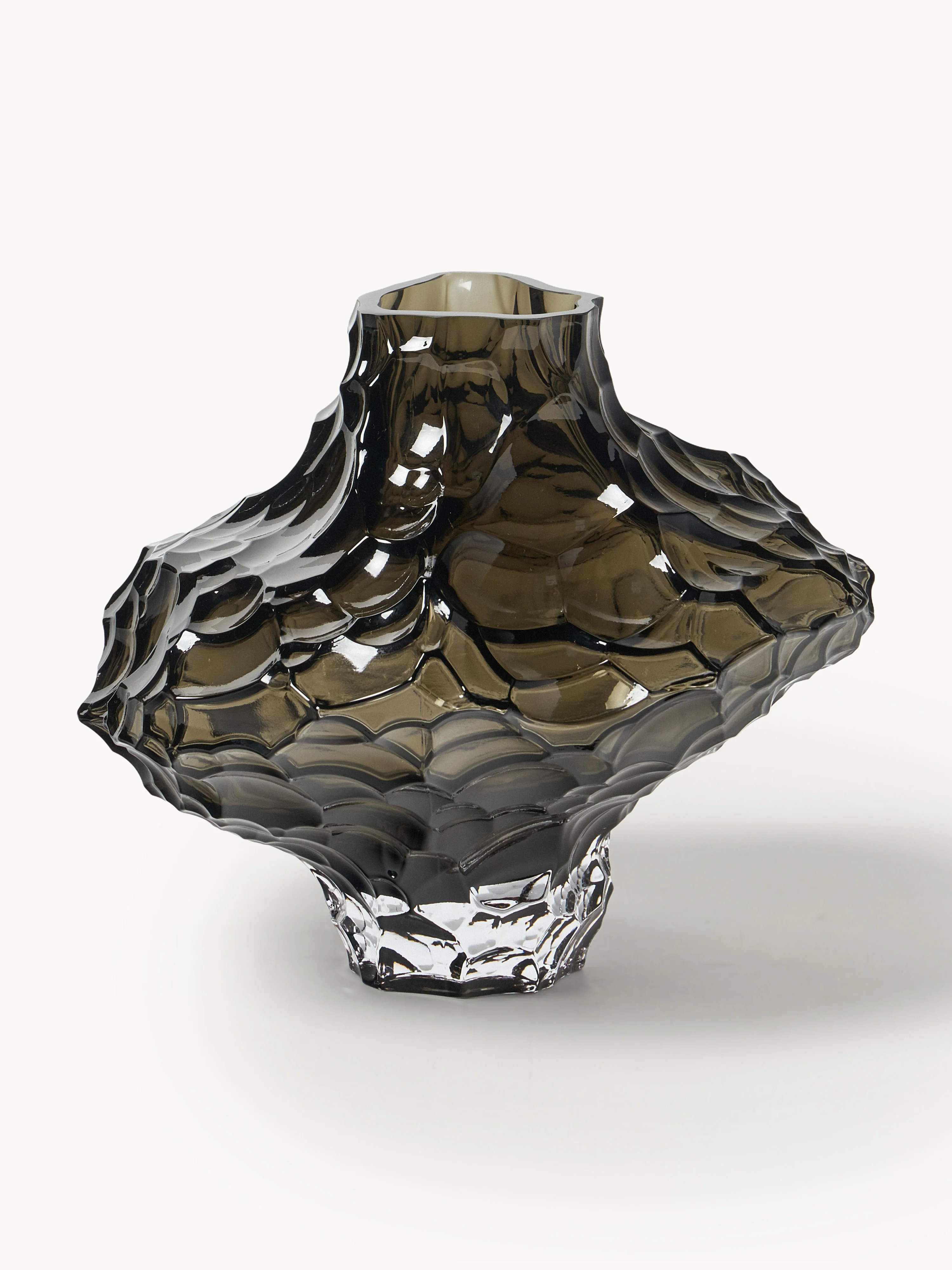 Mundgeblasene Glas-Vase Canyon, H 23 cm