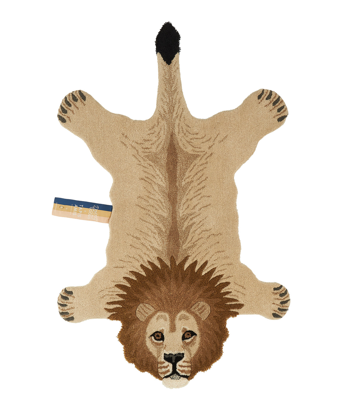 Doing Goods Moody Leeuw Vloerkleed - Groot 155 x 97 x 2 cm - 100% wol