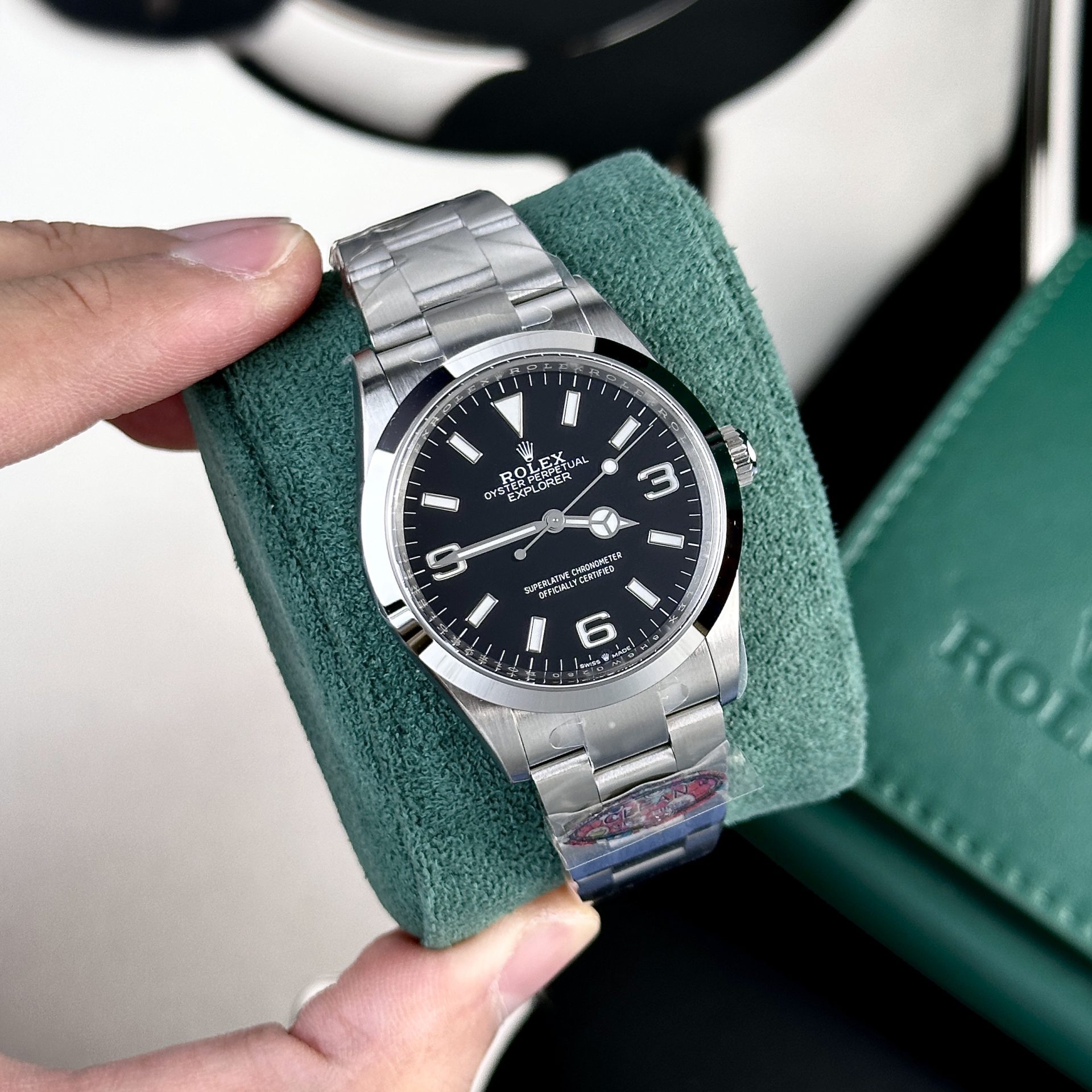 Rolex Explorer 214270 904L Steel Black Dial 36mm Oyster Super Clone