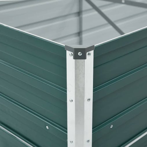 NNEVL Garden Raised Bed Galvanised Steel 400x80x77 cm Green