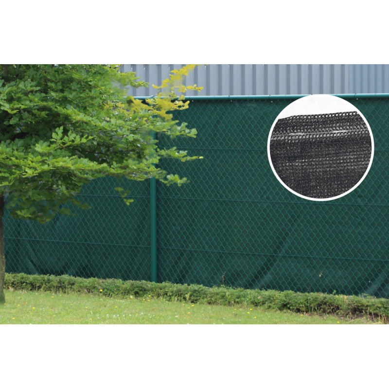 Toile brise-vue Ombra occultant à 95 % noir 2 x 10 m GIARDINO