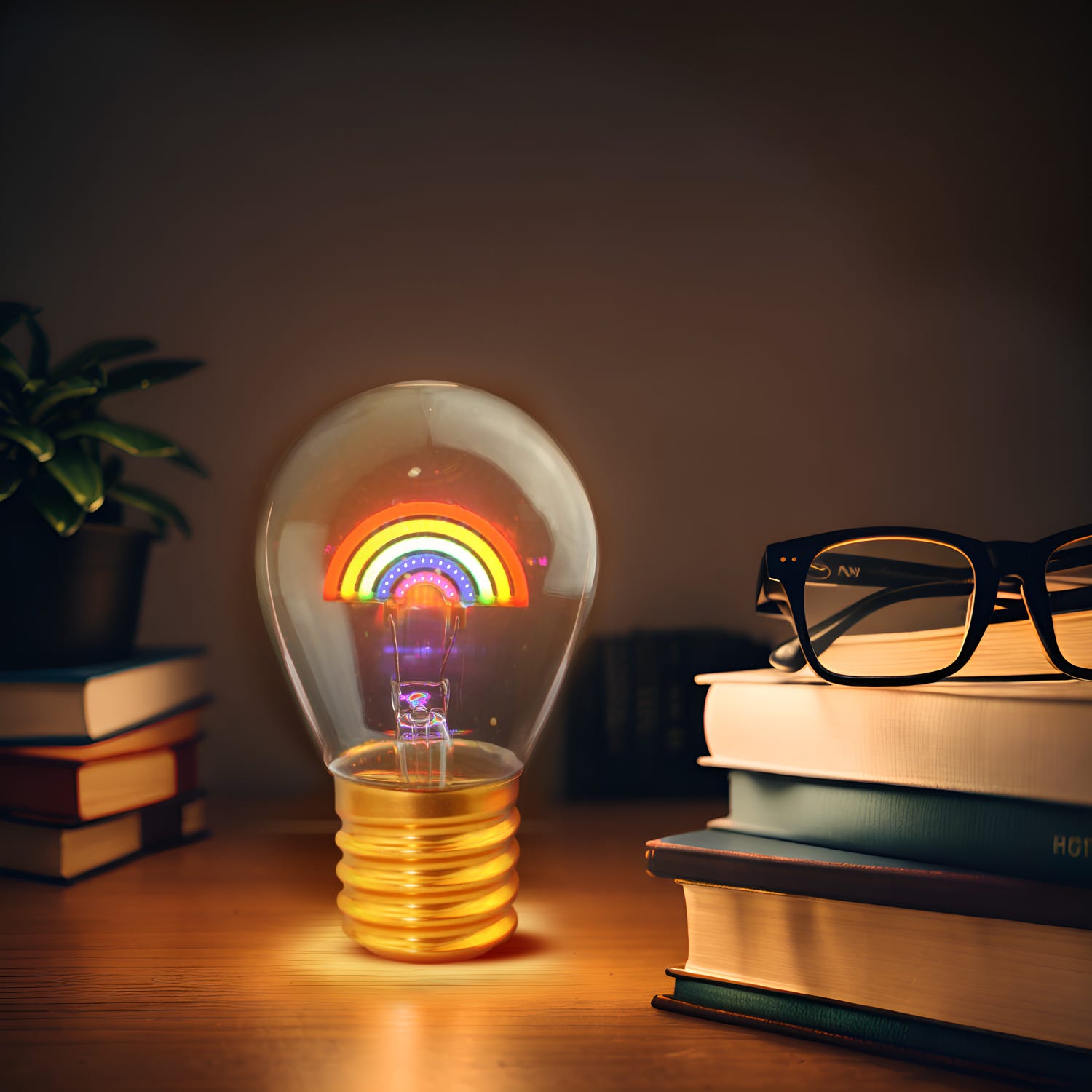 Lampadina decorativa led Arcobaleno ricaricabile