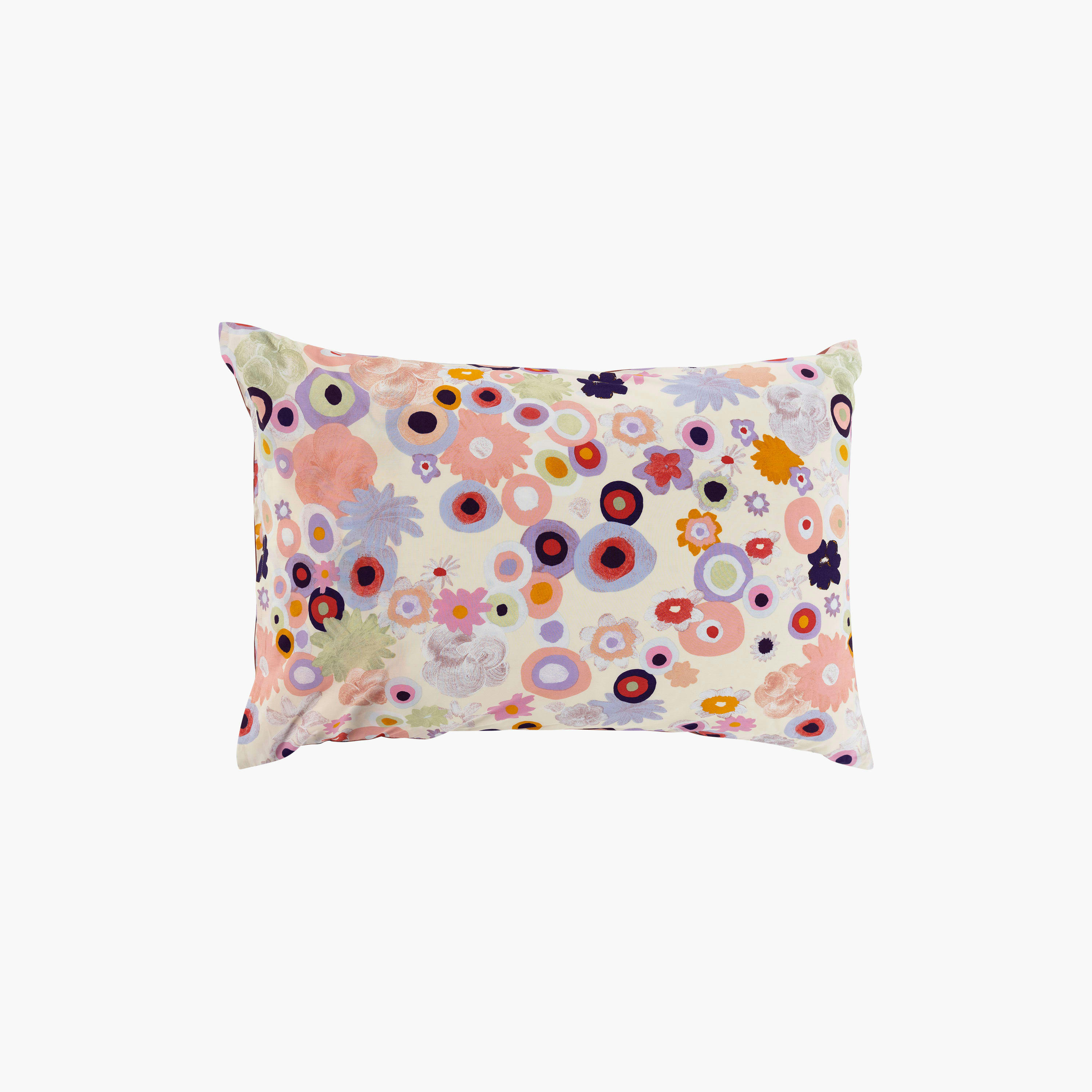 PSYCHE - Taie d'oreiller rectangulaire percale de coton  beige 50x70