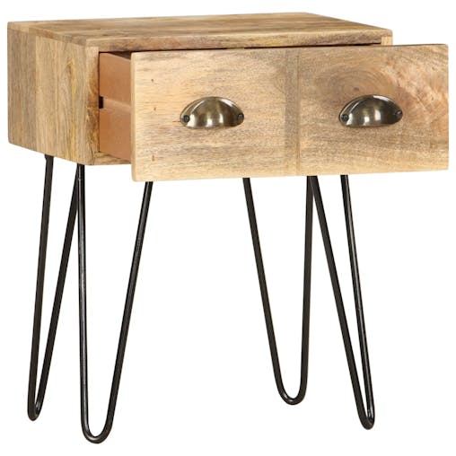 NNEVL Bedside Cabinet 40x30x50 cm Solid Mango Wood
