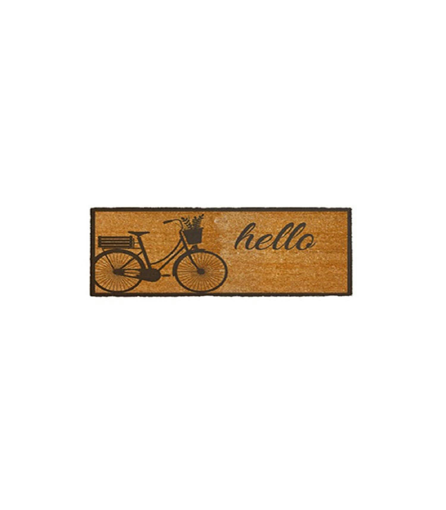 HELLO VÉLO - Paillasson en coco 70x30