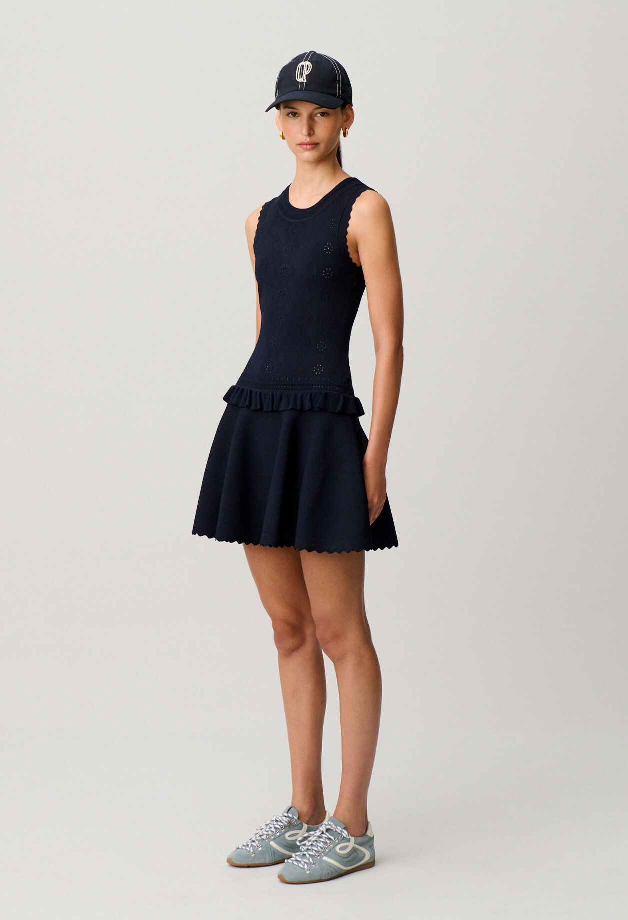Robe maille volant