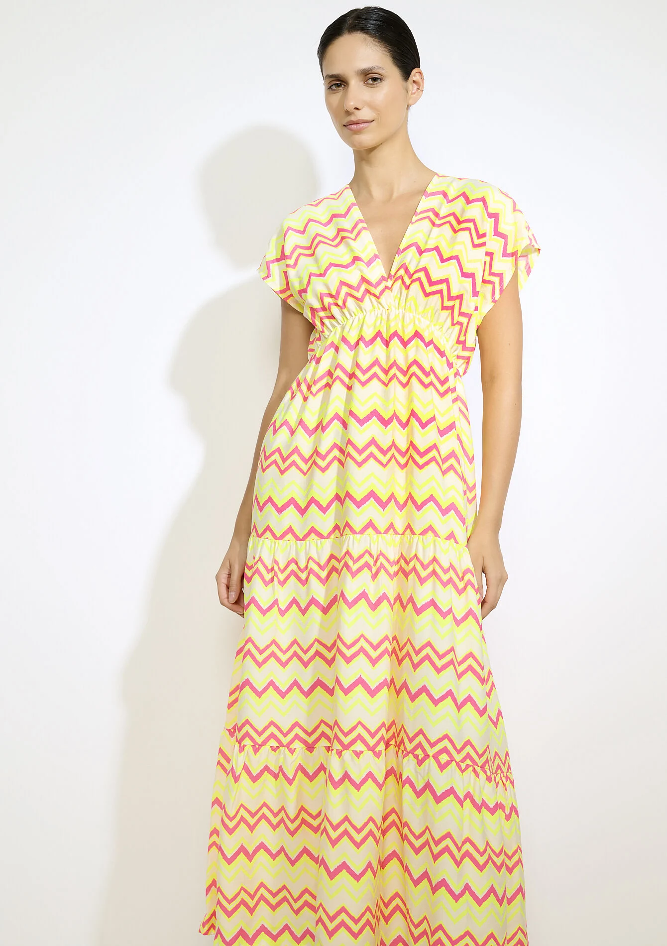 Maxi-jurk met zigzag print
