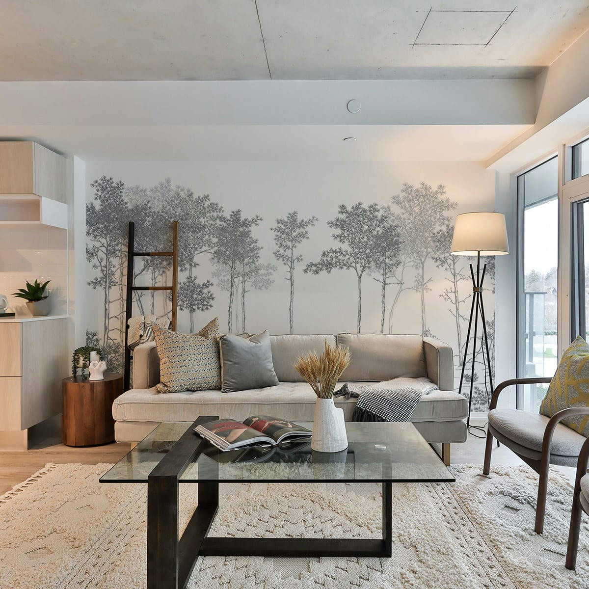 - Papier peint panoramique balade dans les bois 150 x 250 cm