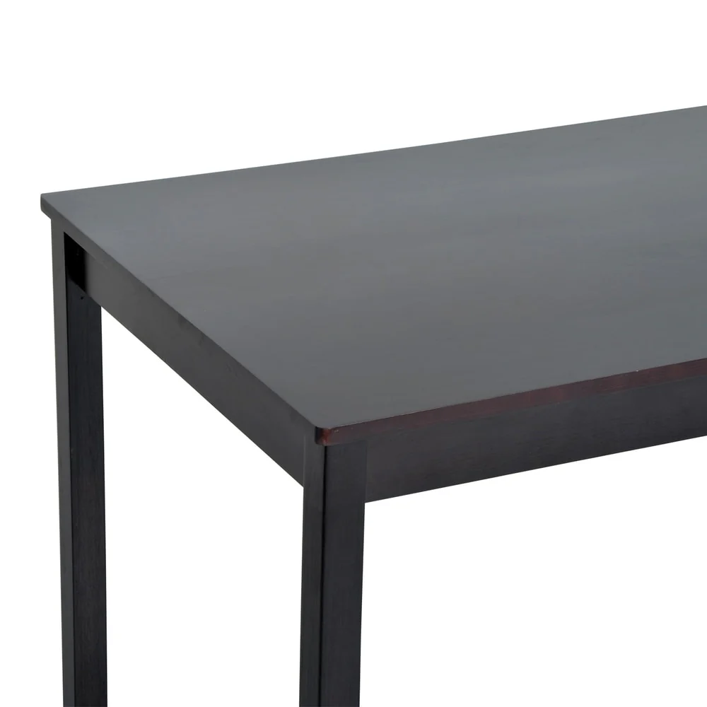 HomCom 5 Piece Solid Pine Wood Table and Chairs Dining Set - Espresso Two Tone