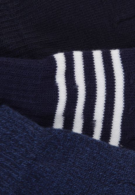 Younger Boys 3pk Blue Stripe Touch Screen Gloves