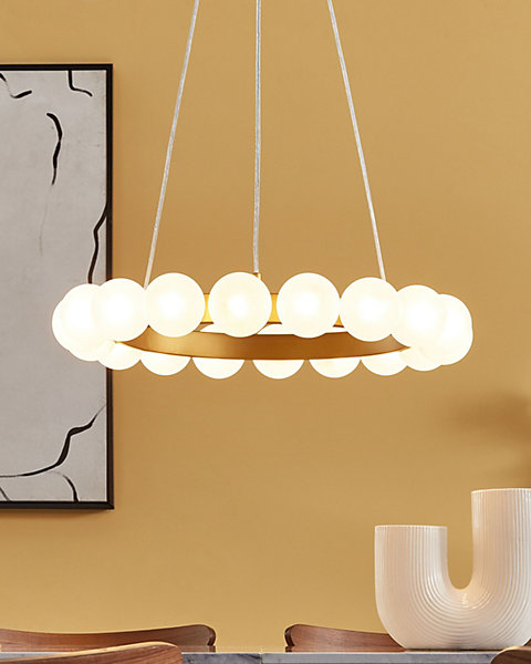 Lampe suspension GEORGES Métal Doré
