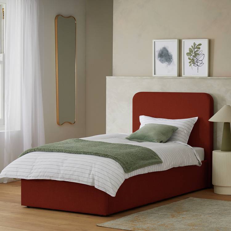 Habitat Chadwell Single End Lift Ottoman Bed - Rust