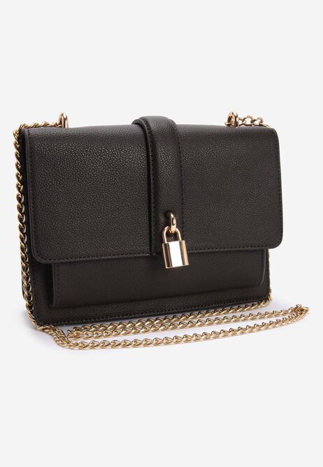 Womens Chocolate Padlock Cross Body Bag