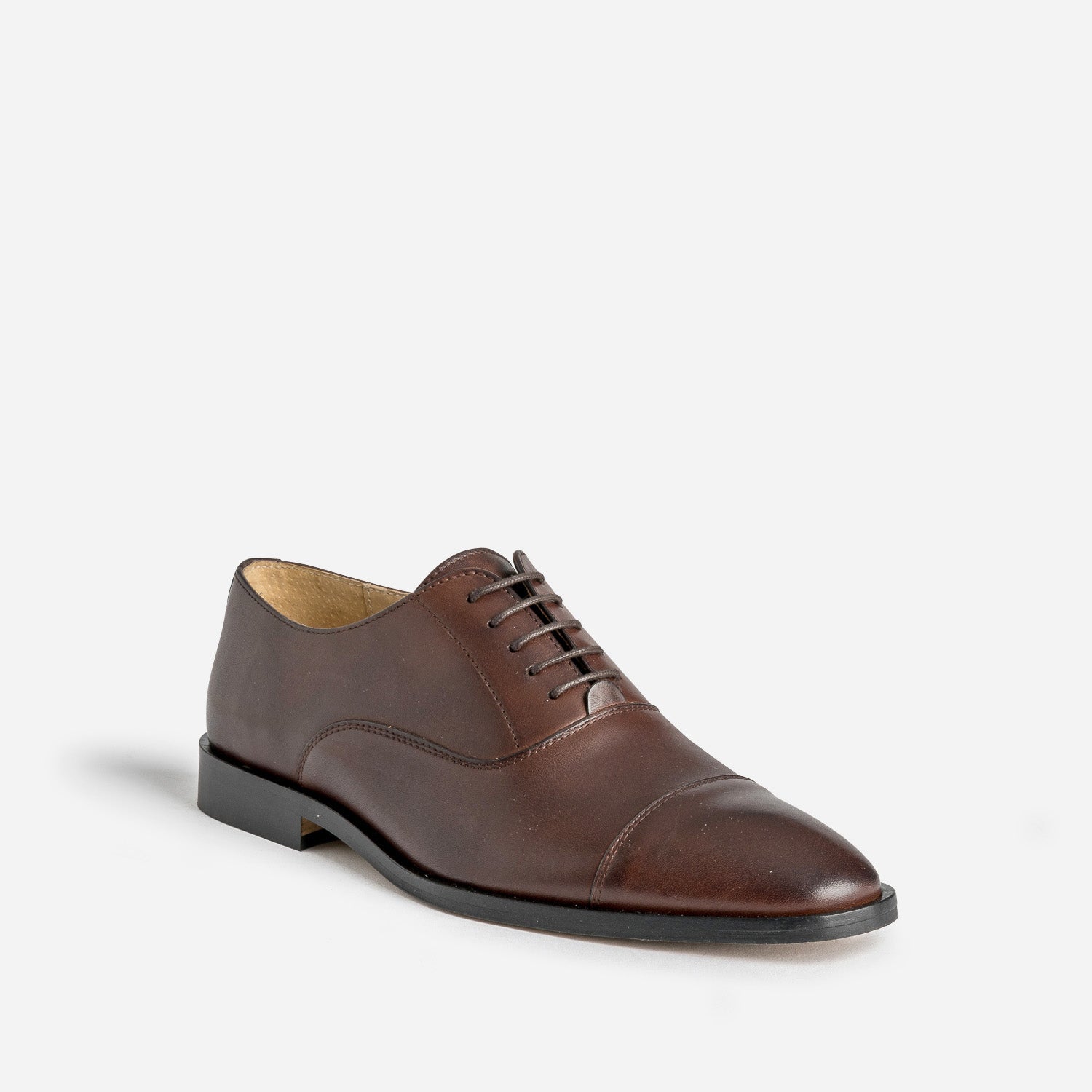 Richelieu marron foncé cuir Cousu Blake
