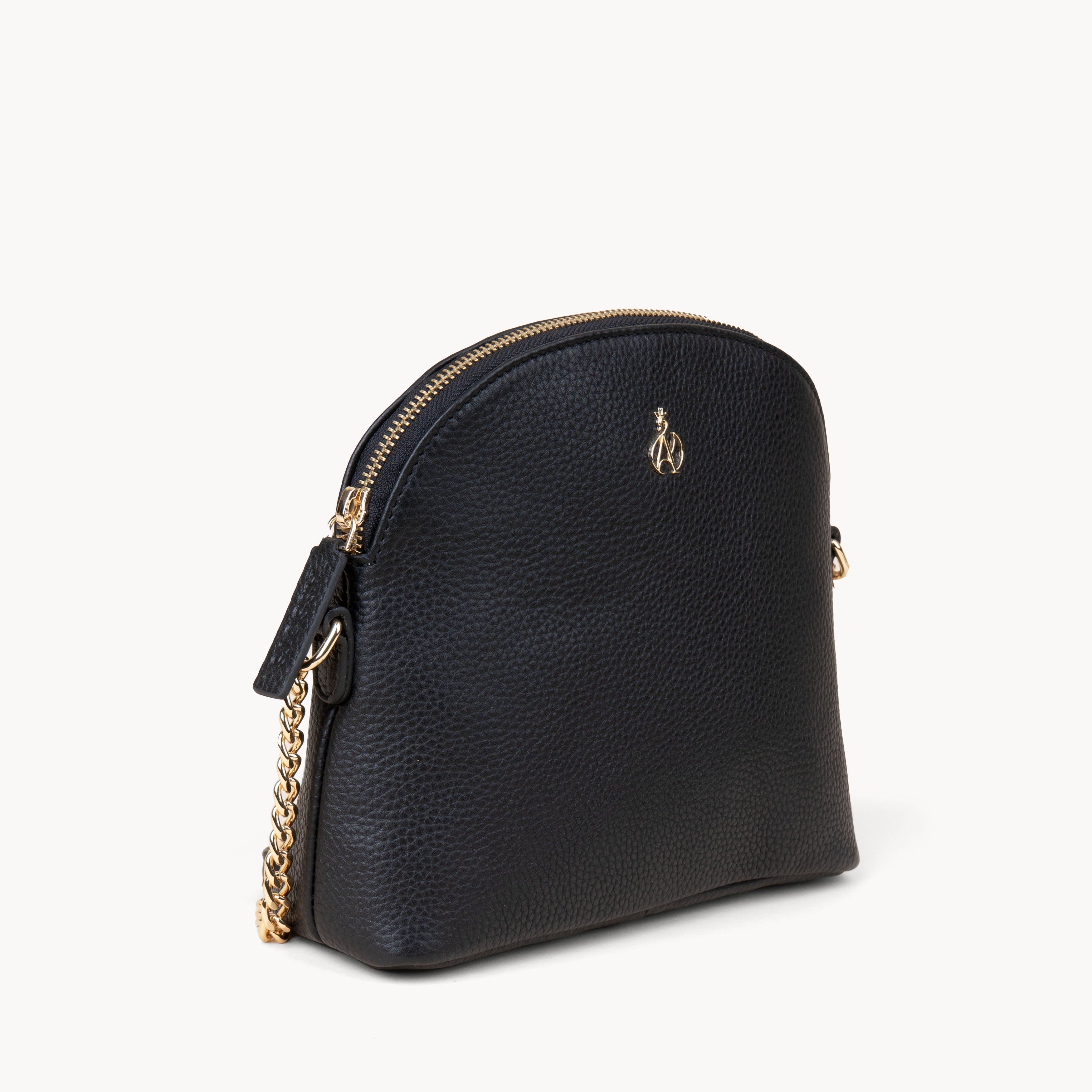 Assots London DOVE' Pebble Grain Real Leather Crossbody Bag
