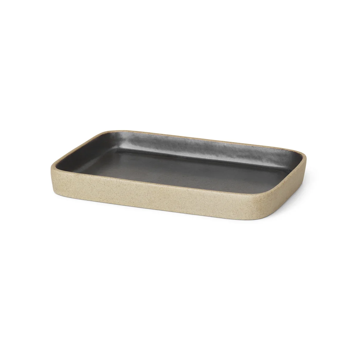 Ferm Living - Bon Accessoires Tablett, beige / schwarz