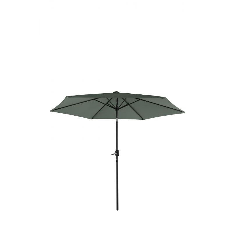- Parasol droit en aluminium et acier - toile gris ardoise