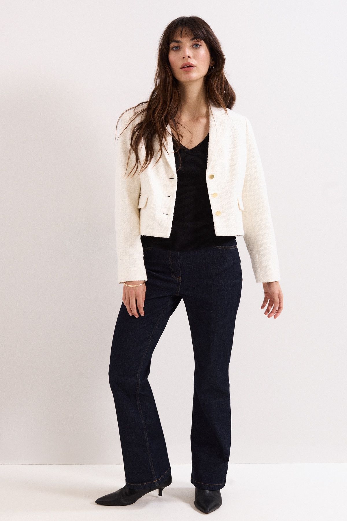 Phase Eight Adria Cropped Textured Jacket Blazer