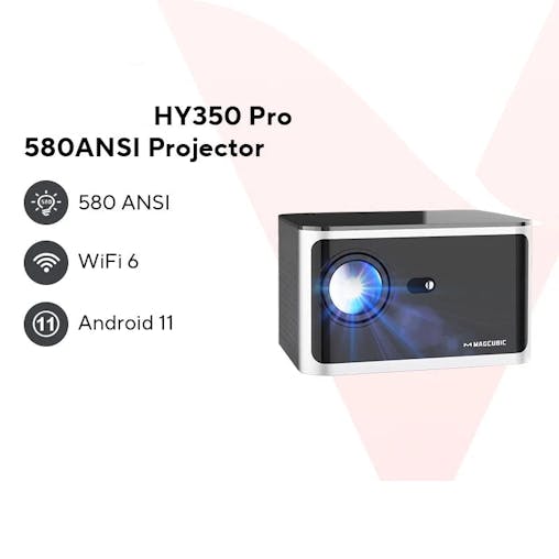 NNEOBA 4K Android 11 Smart Projector 1080P LED WiFi6 Black
