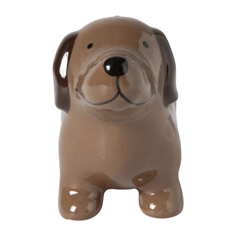 Spaarpot teckel - bruin - 20x7x10.5 cm
