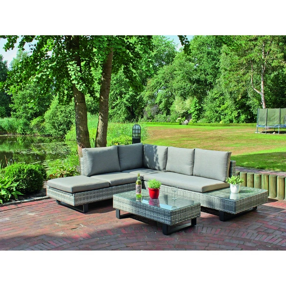 Eckloungeset »Cadiz«, 5 Sitzplätze, Aluminium/Kunststoff
