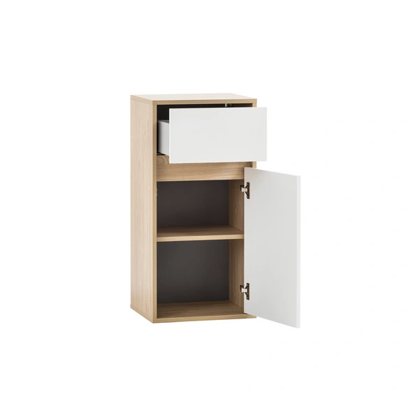 Highboard »Mali«, BxH: 40,3 x 81,4 cm, mattweiß eiche