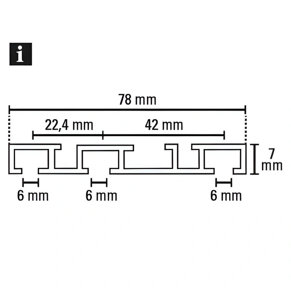 Vorhangschiene, weiß, Aluminium
