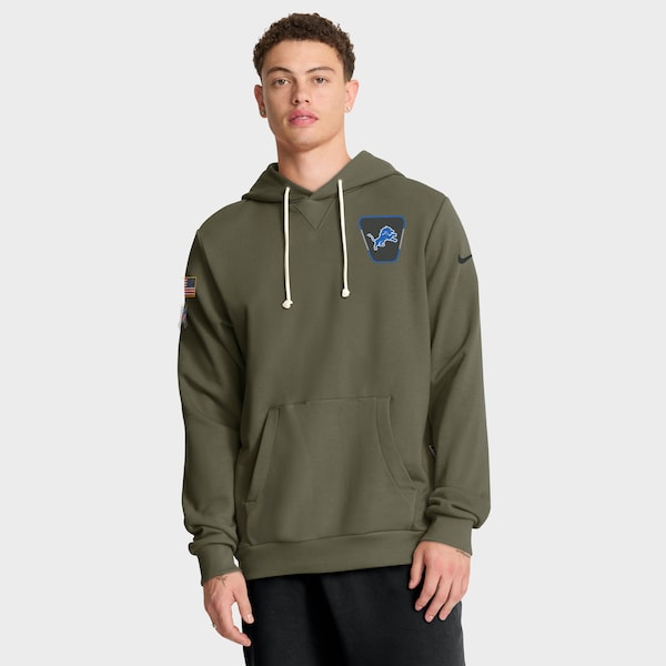 Detroit Lions Nike 2025 Salute to Service Sideline Standard Issue Dri-FIT Hoodie - Olive