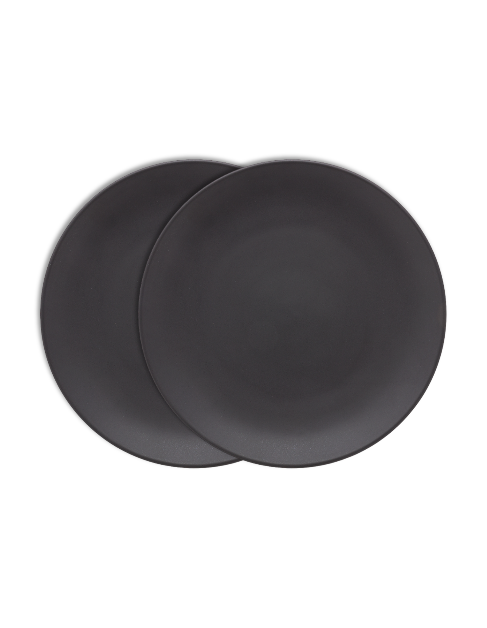 vtwonen Pastaborden - Set van 2 - Mat Zwart - Porselein - Ø 25.5cm