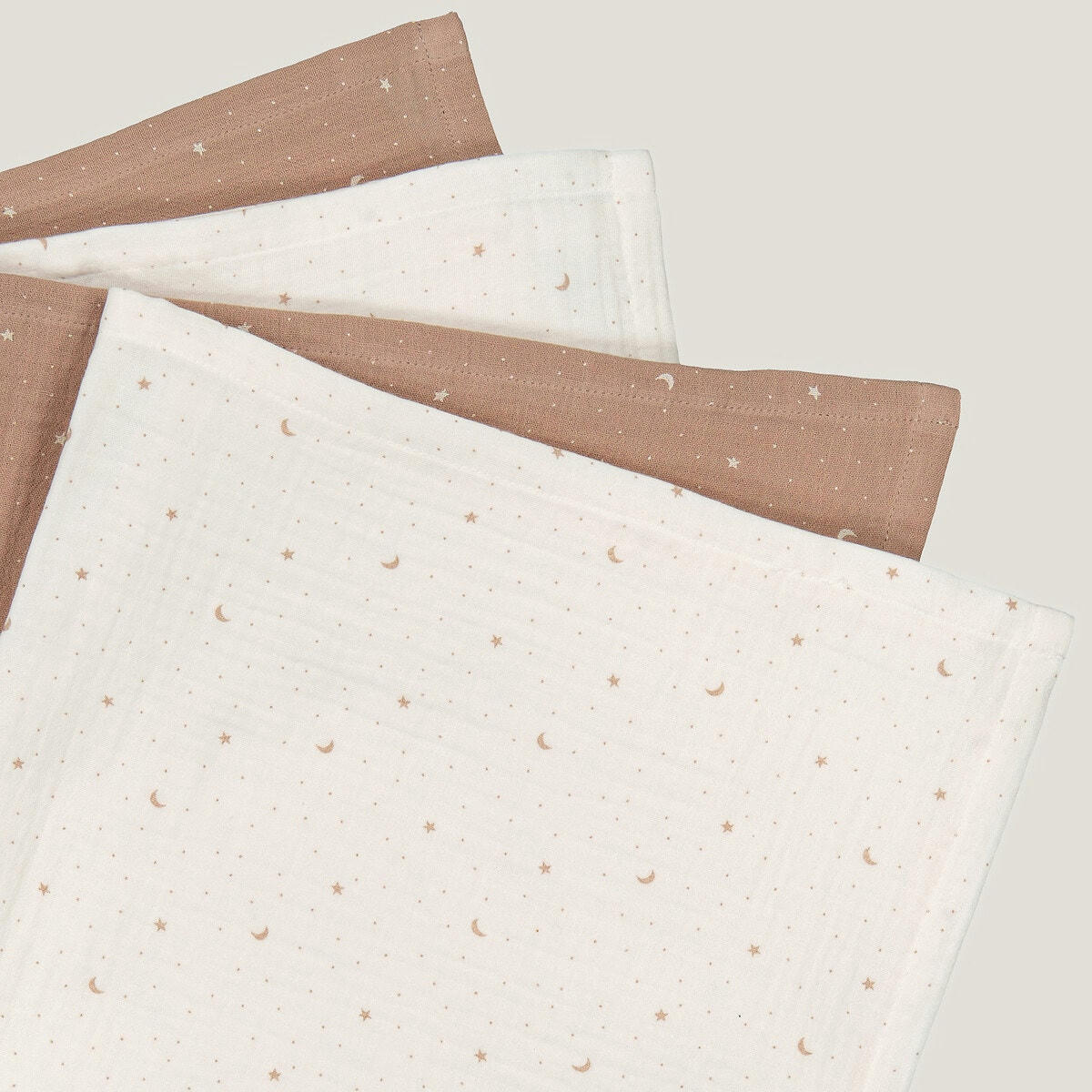 Lot de 4 langes en gaze de coton